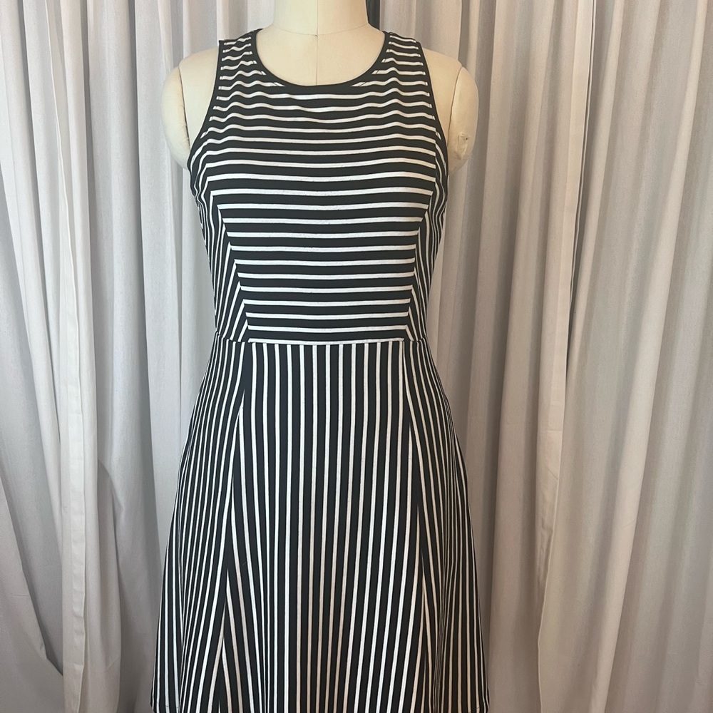 Banana Republic  and White Striped knit Sleeveless Dress